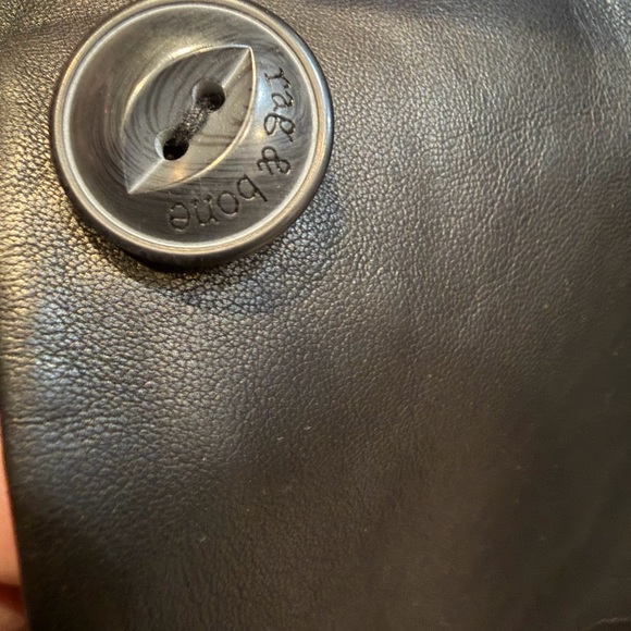 NWT Rag & Bone Charles Black Leather Blazer Jacket sz 6 - Picture 6 of 13